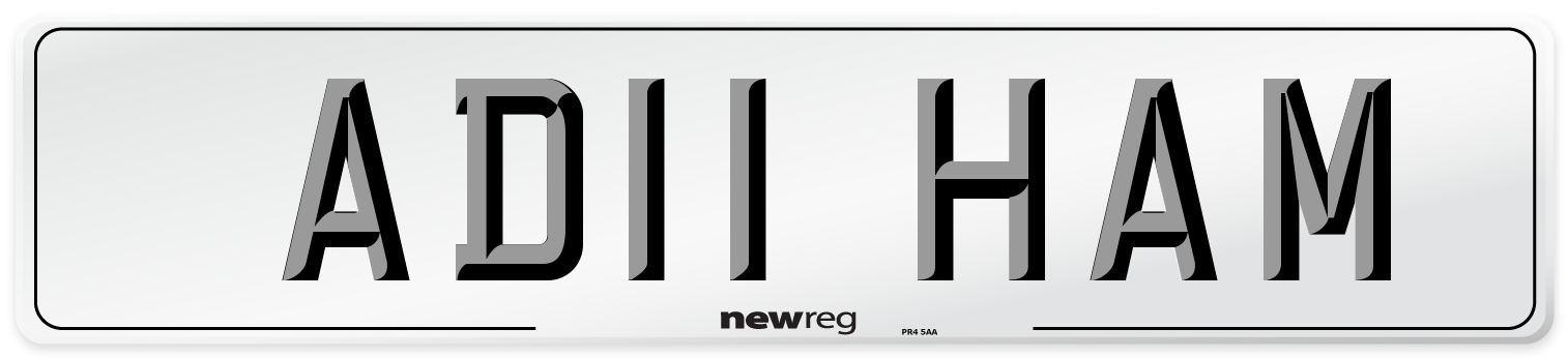 AD11 HAM Number Plate from New Reg